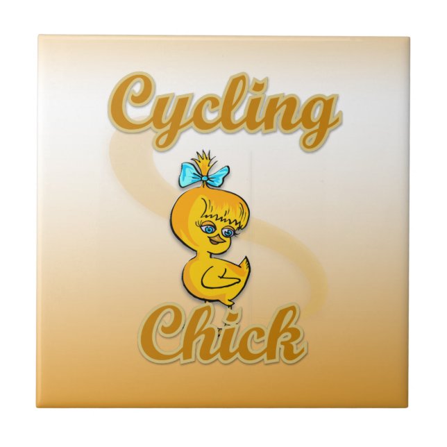 Cycling  Chick Tile (Front)