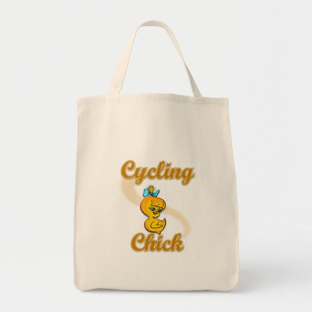 Cycling  Chick Tote Bag (Front)