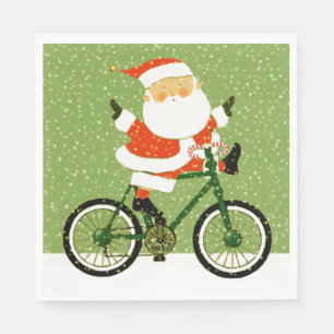 Cycling Christmas Biking Holiday Party Napkins