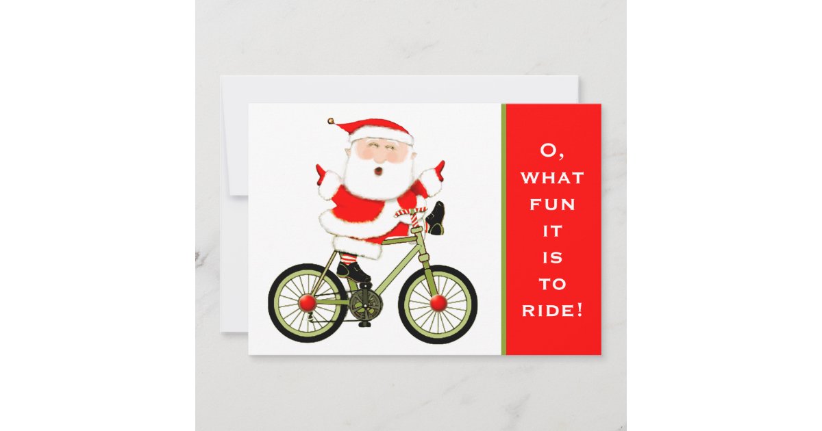 Cycling Christmas cards Zazzle