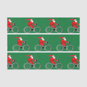 Cycling Christmas Holiday Biker Tissue Paper