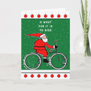 Cycling Christmas Holiday Card