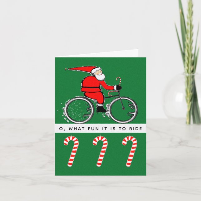 Cycling Christmas Holiday CardS (Front)