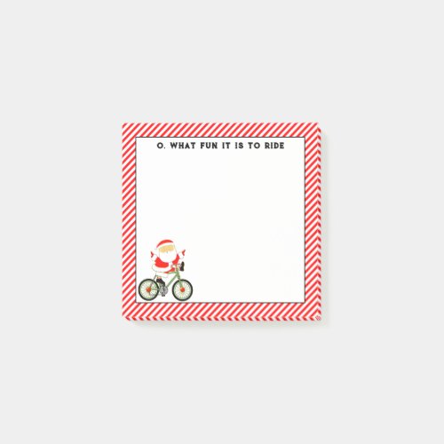 Cycling Christmas Holiday Gift Post_it Notes