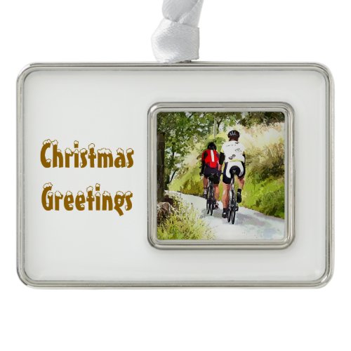 CYCLING CHRISTMAS ORNAMENT