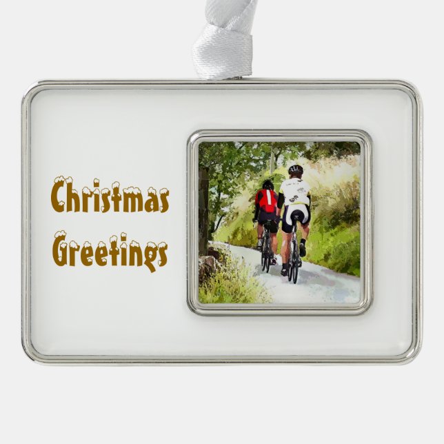 CYCLING CHRISTMAS ORNAMENT (Front)