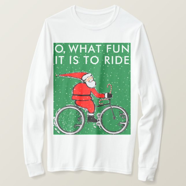 Cycling Christmas T-Shirt (Design Front)