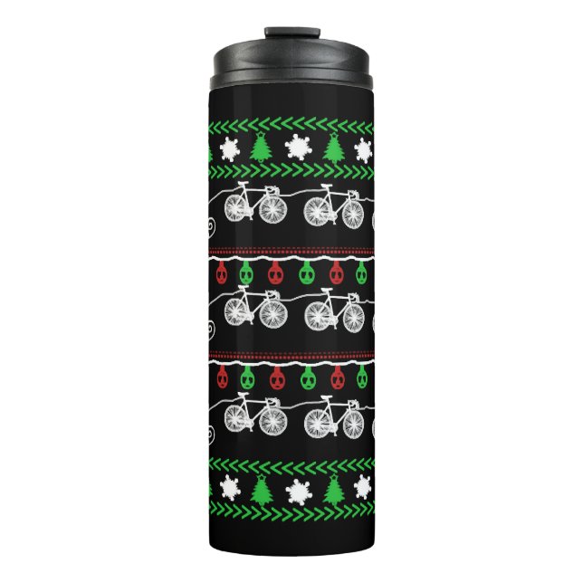 CYCLING CHRISTMAS THERMAL TUMBLER (Front)
