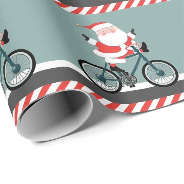 Cycling Christmas Wrapping Paper (Roll Corner)