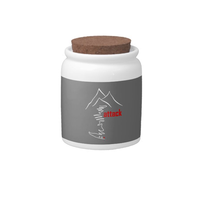 Cycling Climb, Attack Candy Jar (Front)