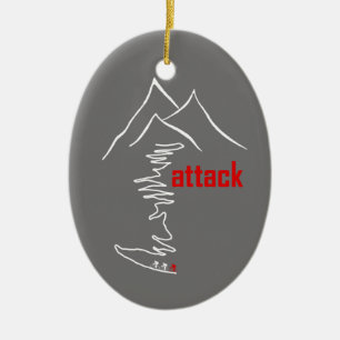 Cycling Climb, Attack Ceramic Ornament