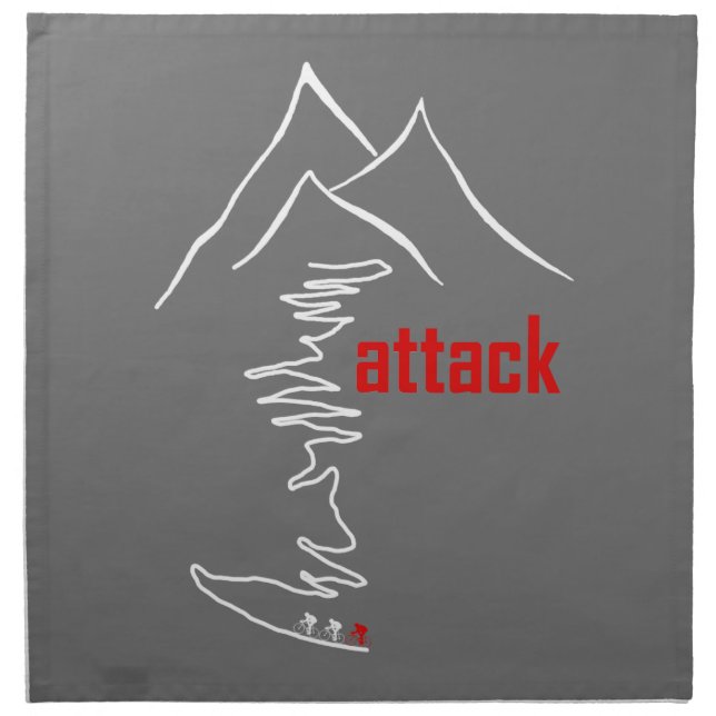 Cycling Climb, Attack Cloth Napkin (Front)