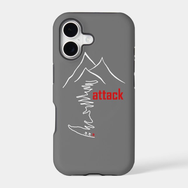 Cycling Climb, Attack Iphone Case (Back)