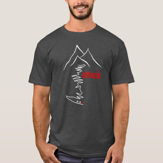 Cycling Climb, Attack T-Shirt (Front)