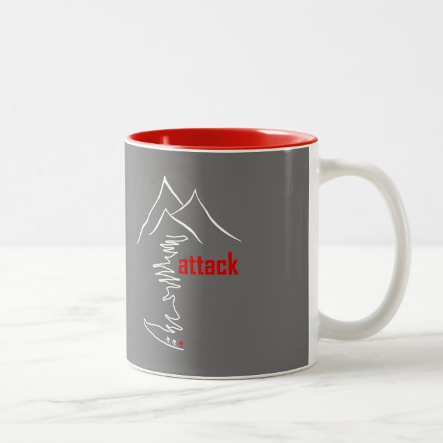 Cycling Climb, Attack Two-Tone Coffee Mug (Right)