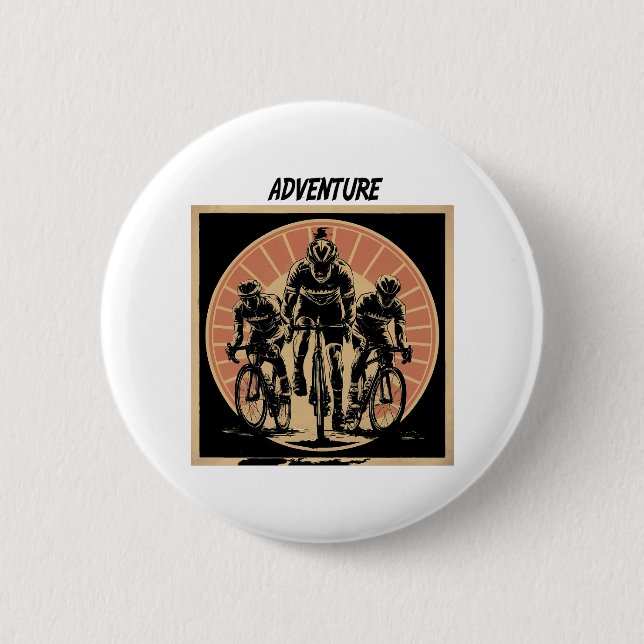 Cycling Club Team Design for Men  Button (Front)