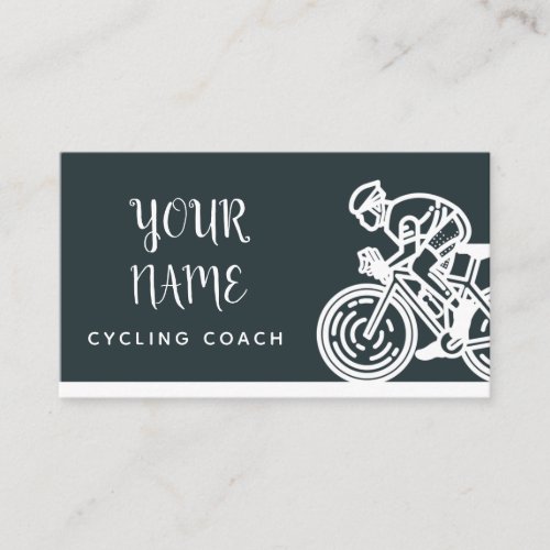 Cycling Coach Instructor Bicycle Road Cycling Cool Business Card