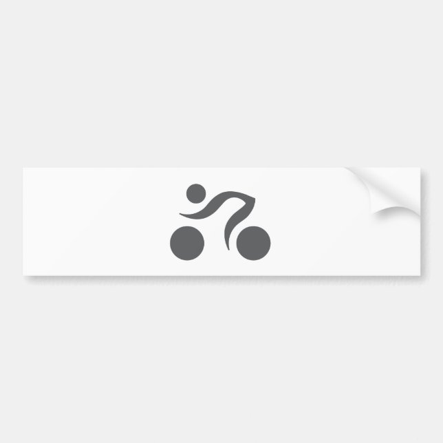 Cycling cool logo bumper sticker (Front)