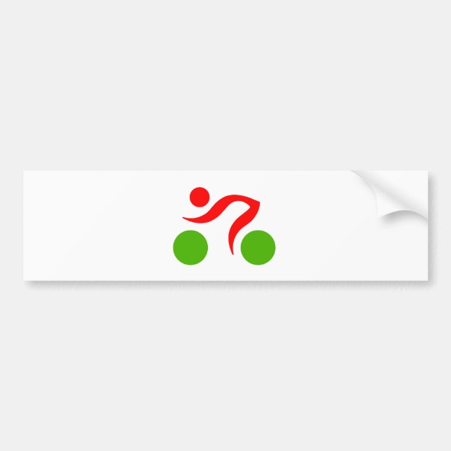 Cycling cool logo bumper sticker (Front)