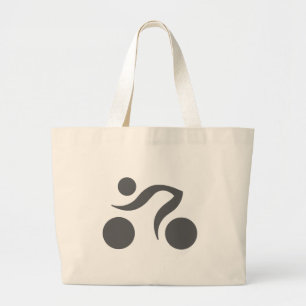Cycling cool logo large tote bag