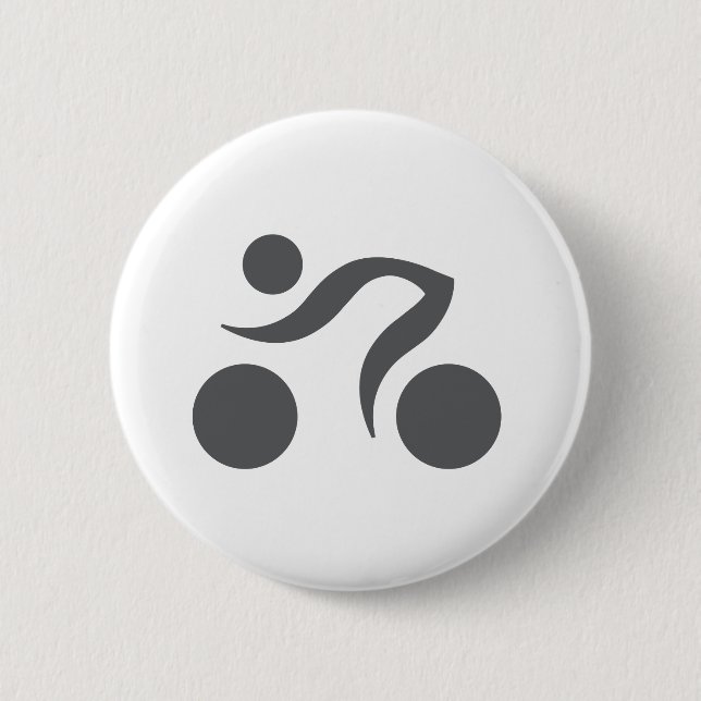 Cycling cool logo pinback button (Front)