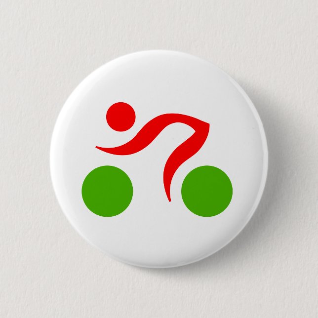 Cycling cool logo pinback button (Front)