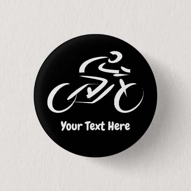 Cycling Cyclist Bicycle Custom  Button (Front)