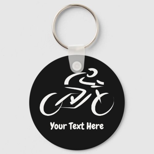 Cycling Cyclist Bicycle Custom Keychain