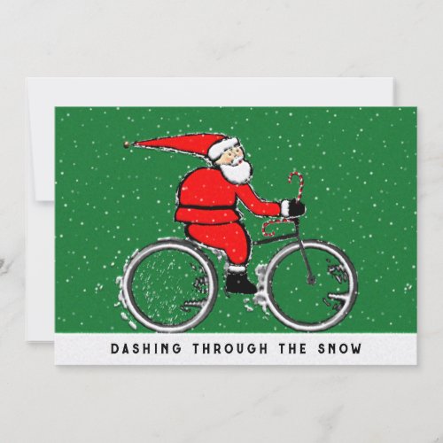 Cycling Cyclist Christmas Holiday Card