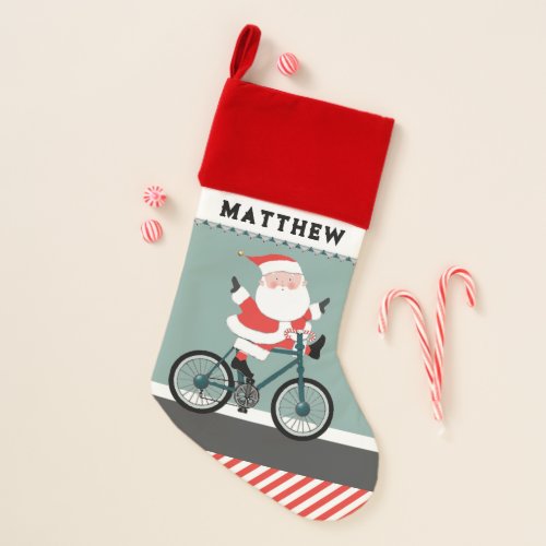 Cycling Cyclist Christmas Stocking