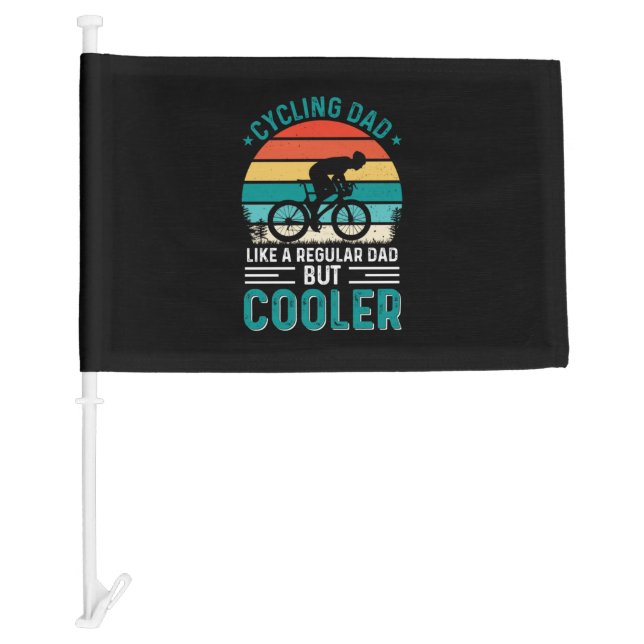 Cycling Dad Car Flag (Front)