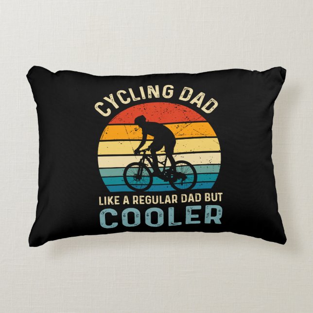 Cycling Dad | Cyclist | Cycologist | Adventure Accent Pillow (Front)