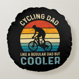 Cycling Dad   Cyclist   Cycologist   Adventure Round Pillow
