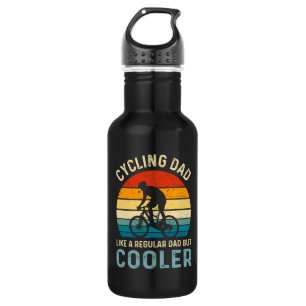 Cycling Dad Cyclist Cycologist Adventure Stainless Steel Water Bottle