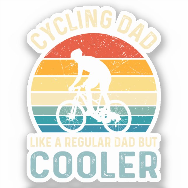 Cycling Dad | Cyclist | Cycologist | Adventure Sticker (Front)