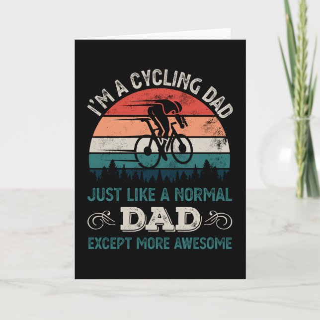 Cycling Dad - Cyclist Fathers Day Gift Card (Front)