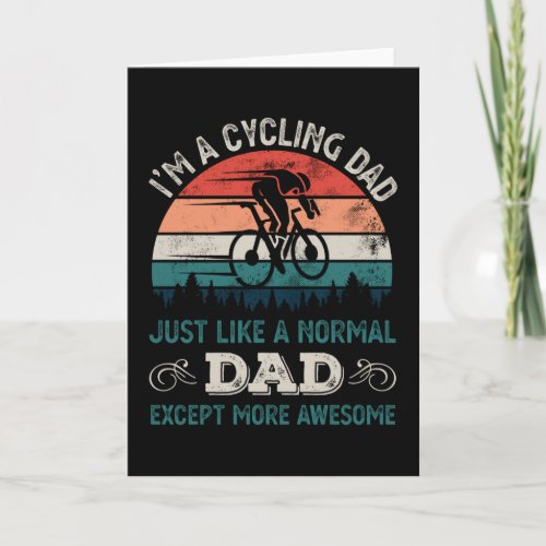 Cycling Dad _ Cyclist Fathers Day Gift Card