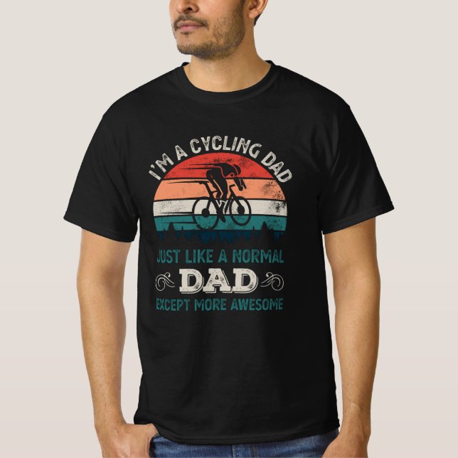 Cycling Dad - Cyclist Fathers Day Gift T-Shirt (Front)