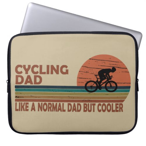 cycling dad like a normal dad but cooler laptop sleeve