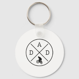 Cycling Dad Mountain Bike Bicycle Biking Father's  Keychain