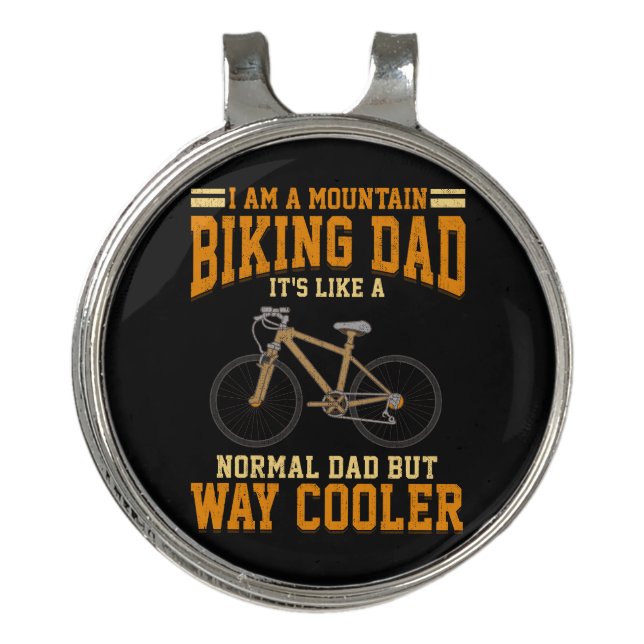 Cycling Dad Mountain Biker It's Like a Normal Golf Hat Clip (Front)