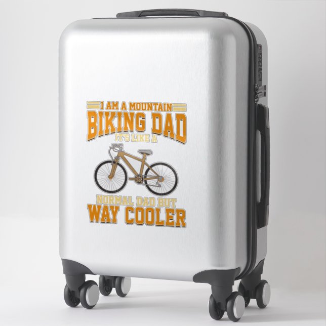 Cycling Dad Mountain Biker Like A Normal Papa Sticker (Suitcase)