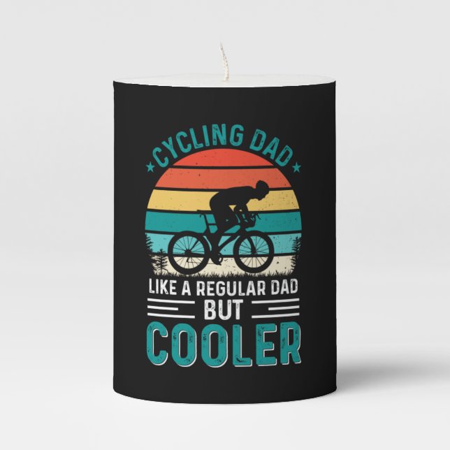Cycling Dad Pillar Candle (Front)