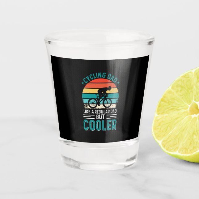 Cycling Dad Shot Glass (Front)