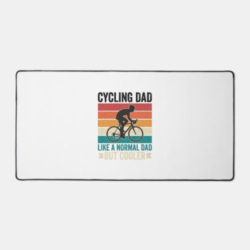 Cycling Dad Vintage Biker Father T-Shirt Design_1 Desk Mat