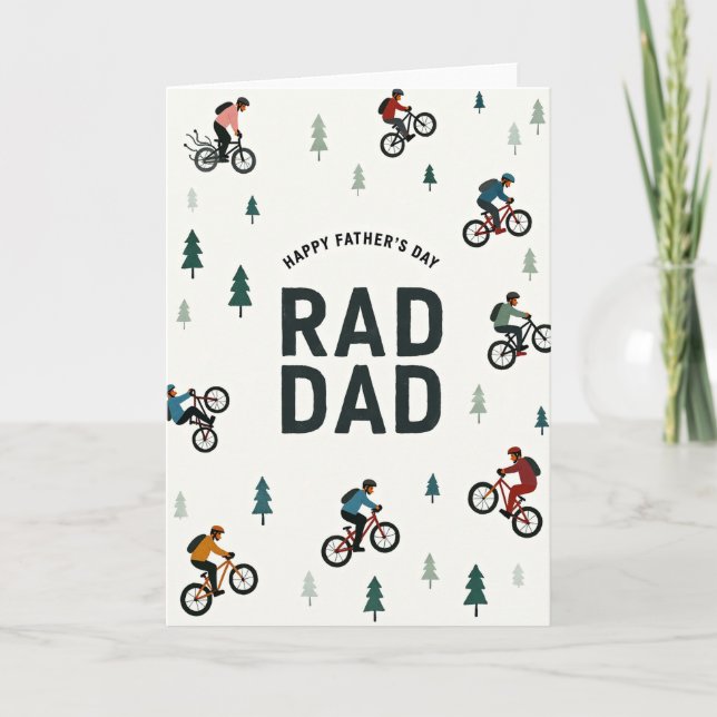 Cycling Dads Day Greeting Card (Front)