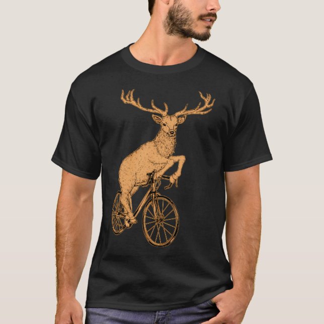 Cycling Deer T-Shirt (Front)