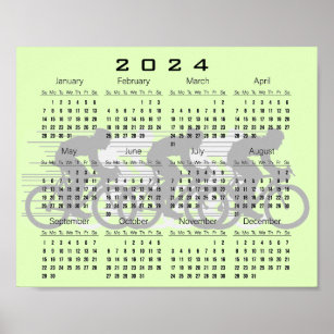 Cycling Design 2024 Calendar Poster