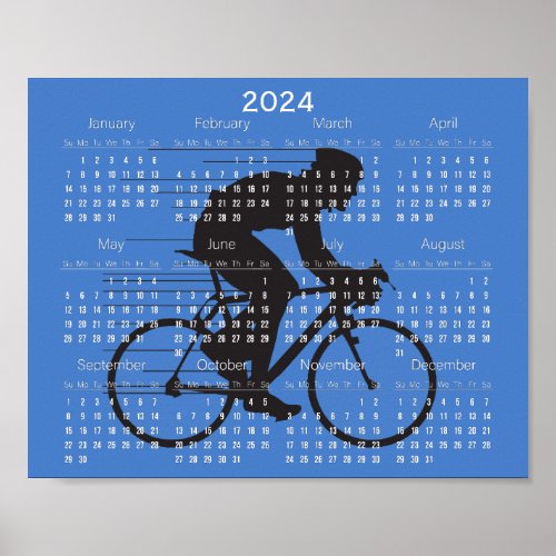 Cycling Design 2024 Calendar Poster