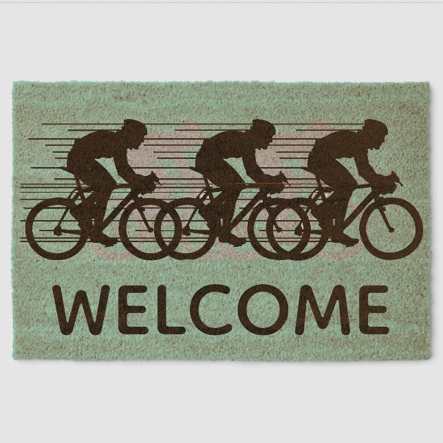 Cycling Design Coir Door Mat (Front)